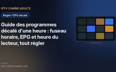 Guide des programmes décalé d’une heure : fuseau horaire, EPG et heure du lecteur, tout régler